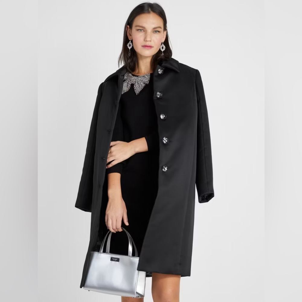 Kate Spade Satin Jewel Button‎ Topper Jacket